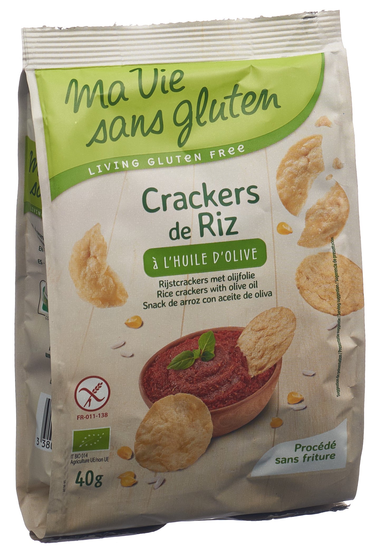 MA VIE S GLUT Reis Cräcker mit Olivenöl
