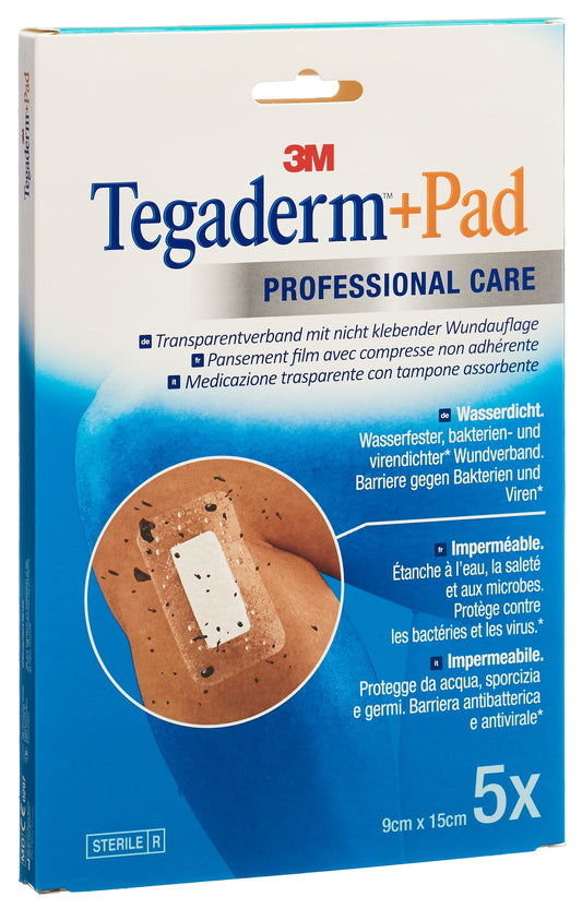 3M TEGADERM+PAD 9x15cm Wundkis 4.5x10cm (n)