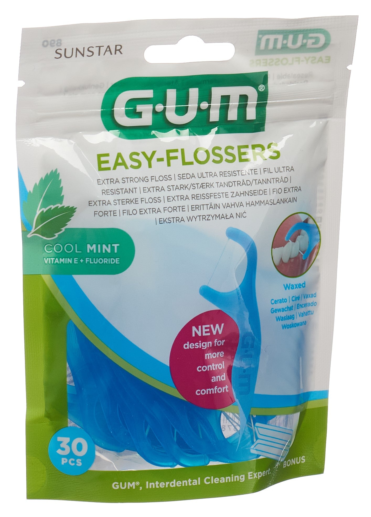 GUM Easy-Flossers Sticks Cool Mint