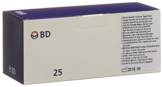 BD YALE SPINAL Nadeln 22G 0.7x90mm schwarz