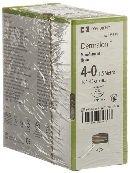 DERMALON 45cm blau 4-0 C-13