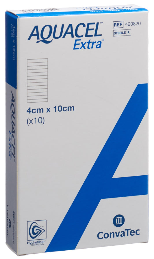 AQUACEL EXTRA Hydrofiber Verband 4x10cm