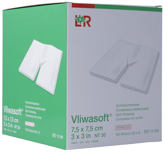 VLIWASOFT Schlitzkompresse 7.5x7.5cm st