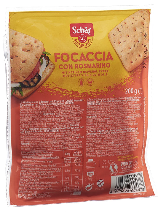 SCHÄR Focaccia mit Rosmarin glutenfrei