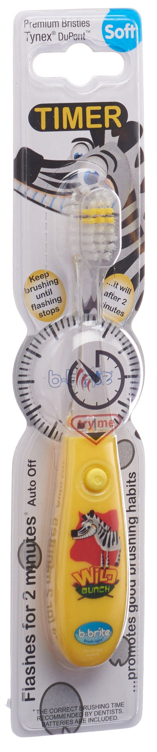 B-BRITE blinkende Kinderzahnbürste Wild Bunch