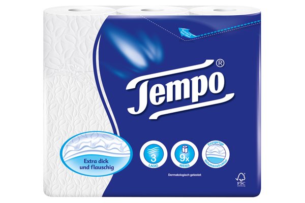 TEMPO Toilettenpapier Classic 3lag 160Blatt