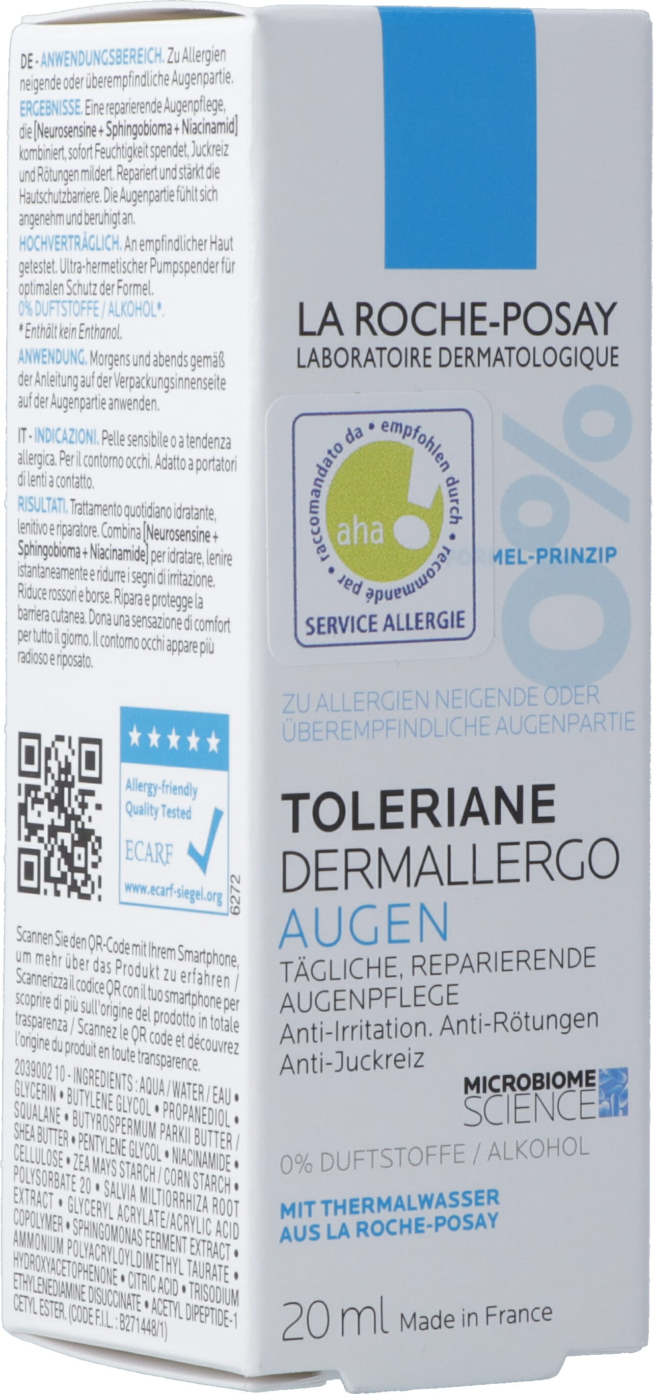 ROCHE POSAY Toleriane Dermallergo Augen AHA