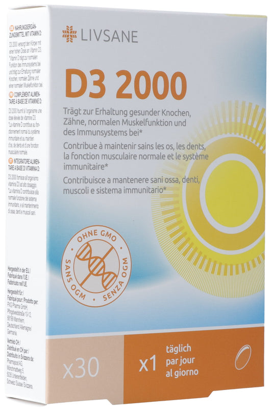 LIVSANE Vitamin D3 2000 Softgelkaps