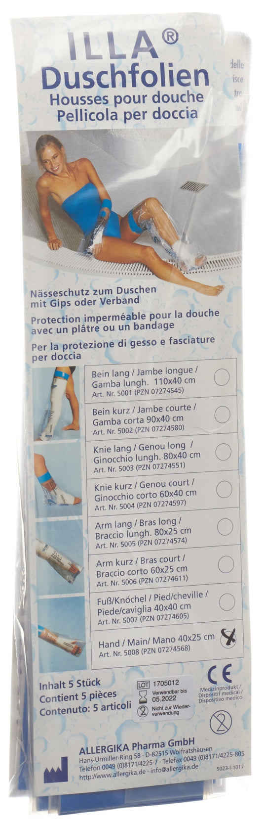 ILLA Dusch Schutzfolie 40x25cm Hand