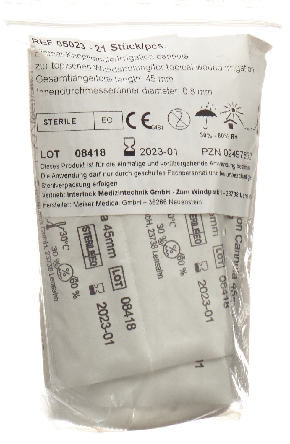 KEY SURGICAL Einmalknopfkanüle 0.8x45mm st