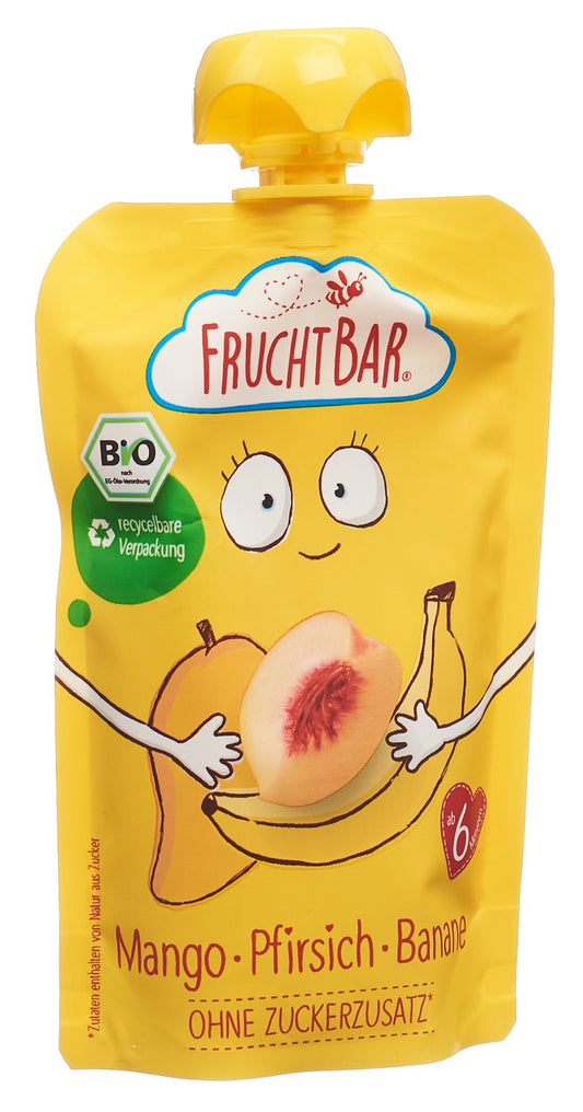 FRUCHTBAR Fruchtpüree Bio Mango Pfirs Bana n