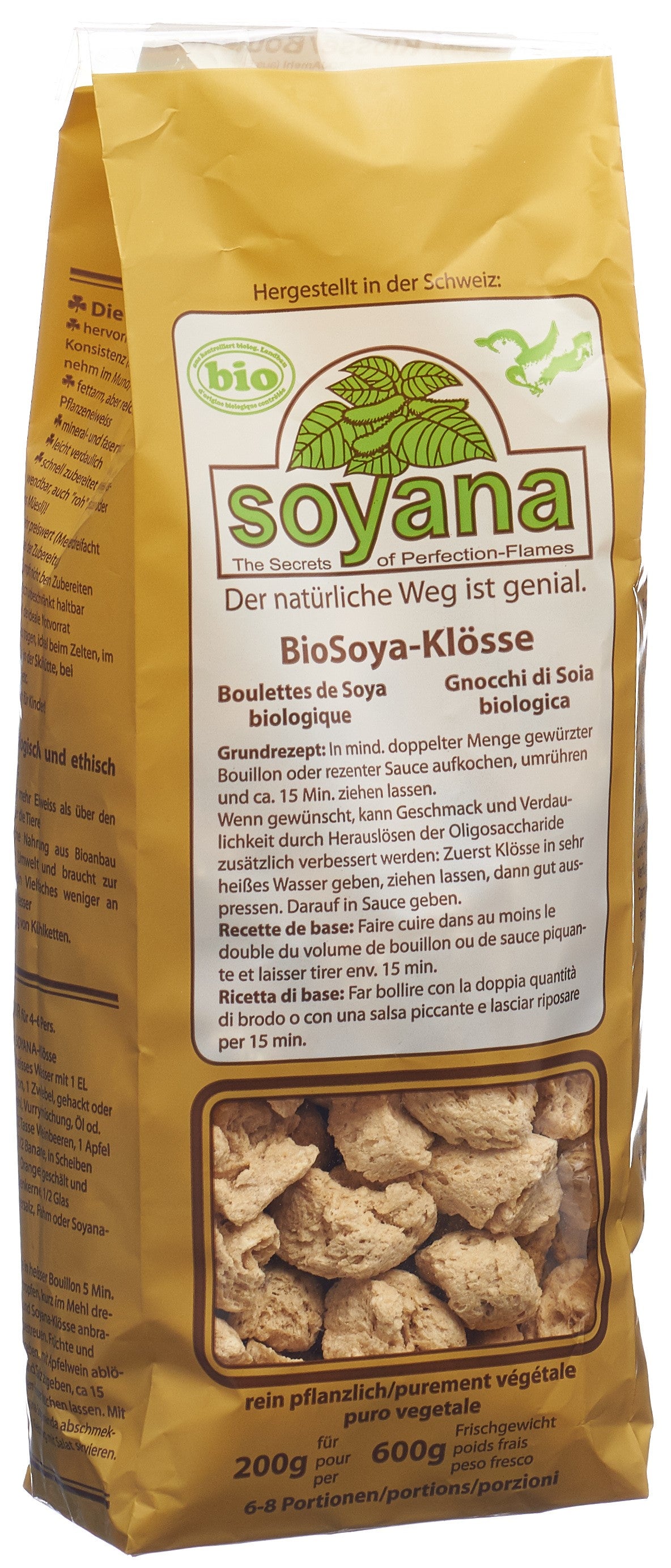 SOYANA Soya Eiweiss Klösse Bio naturfarben