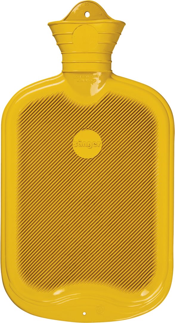SÄNGER Wärmflasche Naturkau Lamel 2l 1seitig gelb