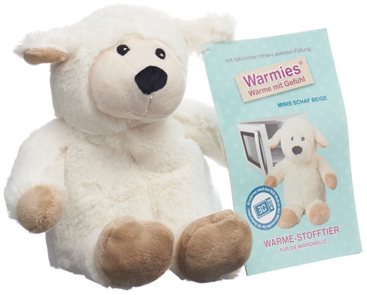 WARMIES Minis Wärme-Stofftier Schaf beige
