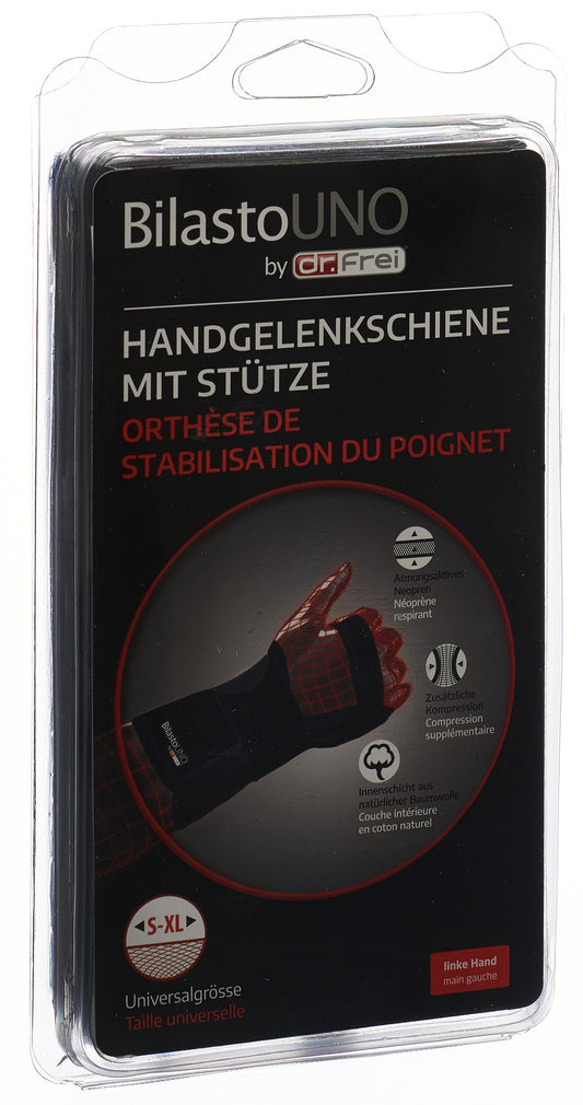 BILASTO Uno Handgelenkschiene S-XL li Stütze Velc