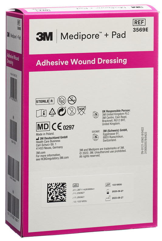 3M MEDIPORE+PAD 10x15cm Wundki 5x10.5cm (n)