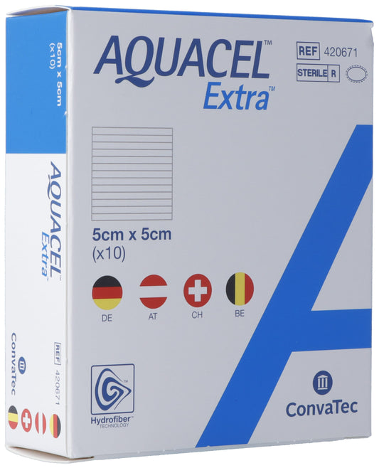 AQUACEL EXTRA Hydrofiber Verband 5x5cm