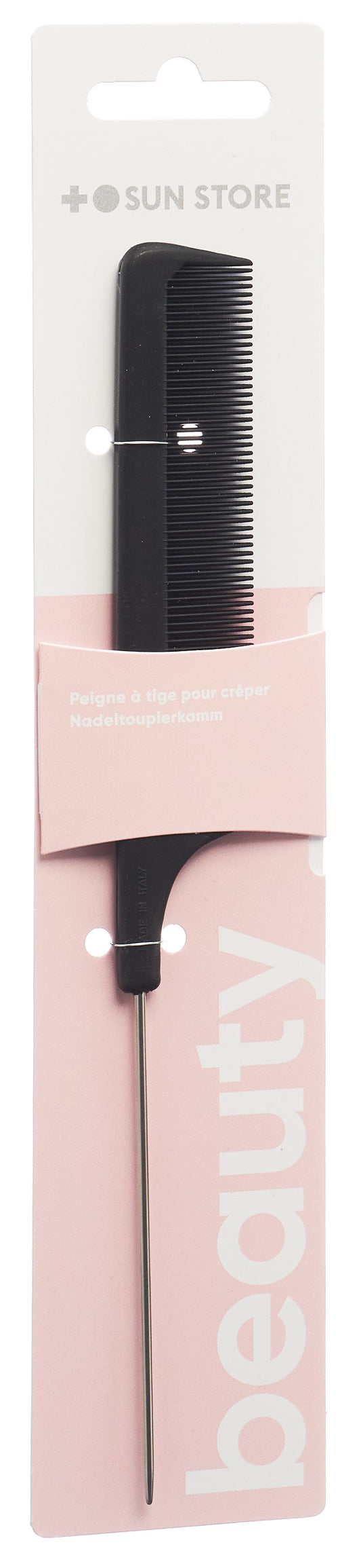 SUN STORE Beauty Nadeltoupierkamm Carbon 21cm schw