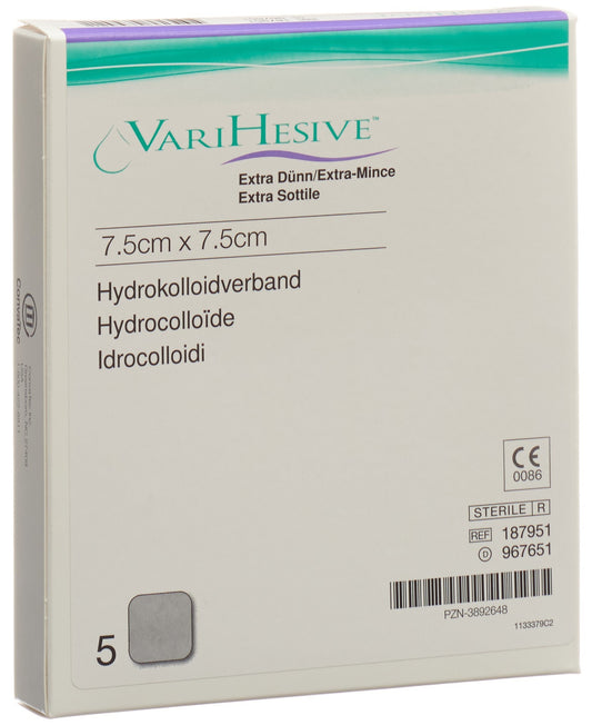 VARIHESIVE Verband 7.5x7.5cm extra dünn