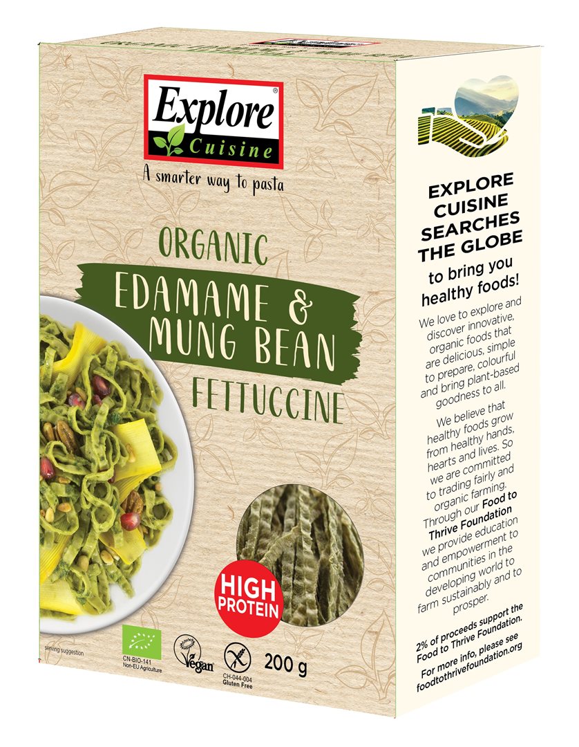 EXPLORE CUISINE Fettuccine Edamame&Mungo Bio