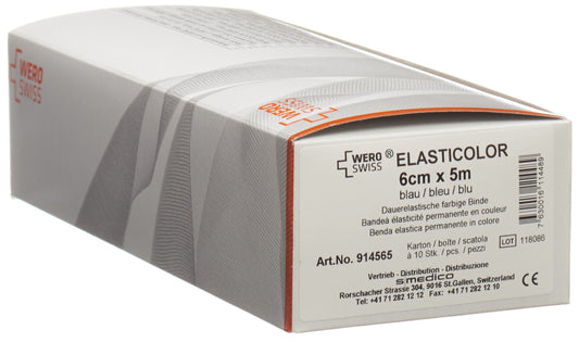 WERO SWISS Elasticolor El Bind 5mx6cm blau