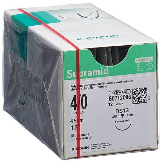 SUPRAMID 45cm DS 12 4-0 schwarz