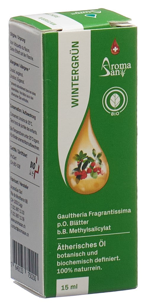 AROMASAN Wintergrün Äth/Öl in Schachtel Bio