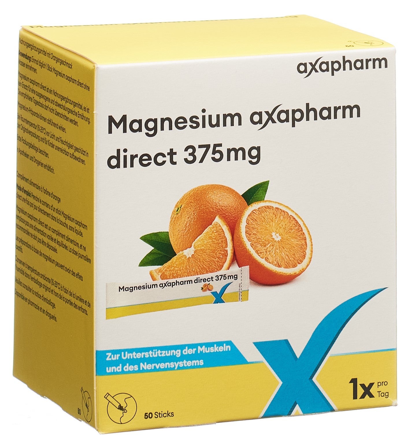 MAGNESIUM AXAPHARM direct Sticks 375 mg
