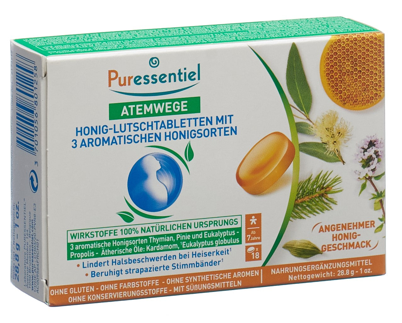 PURESSENTIEL Lutschtabl Atemwege 3 Honig