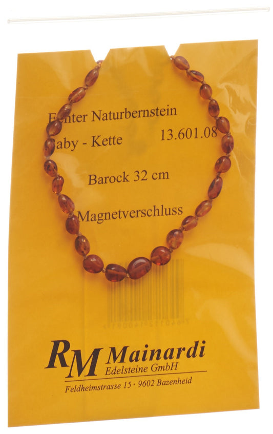 MAINARDI Natur Bernstein 32cm Barock Magnetverschl