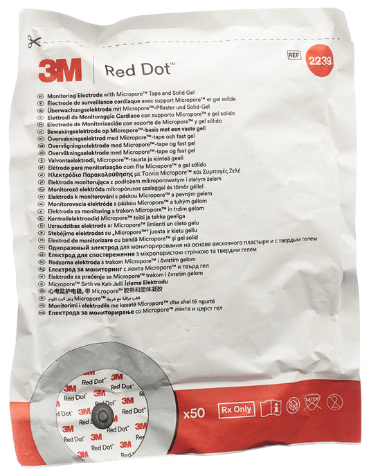 3M RED DOT EKG Elekt Micropore Erw rund neu