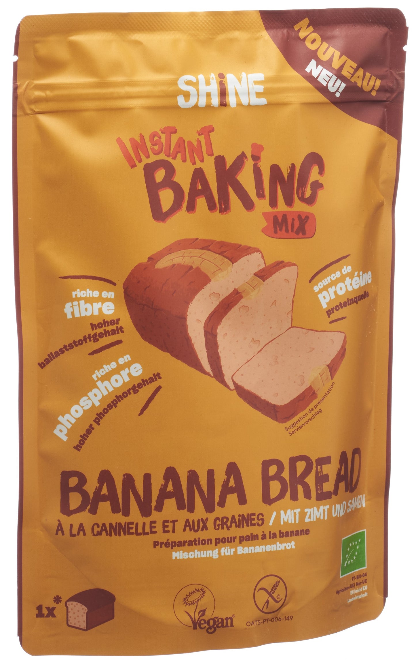 SHINE Instant Baking Mix Banana Bread BIO