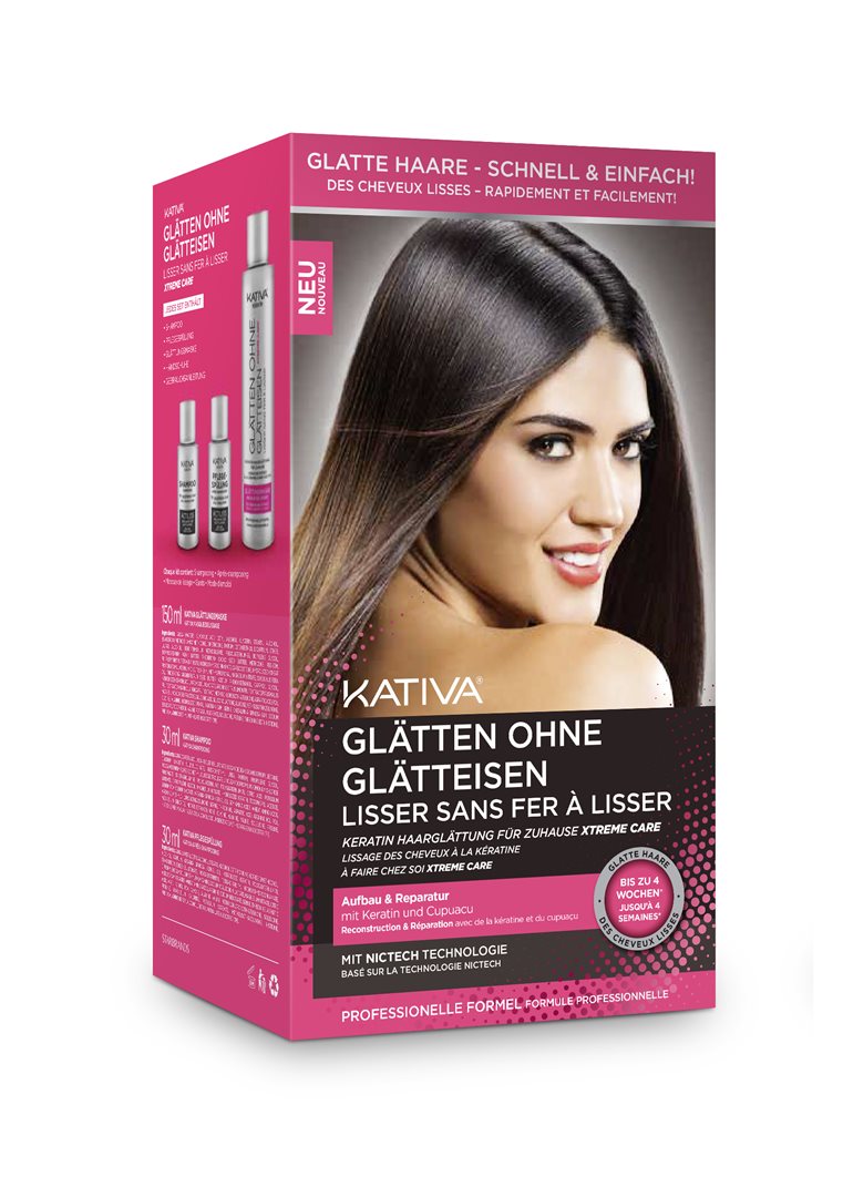 KATIVA Xtreme Care Haarglättung ohne Glätteisen