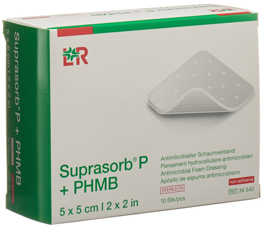 SUPRASORB P+PHMB Schaumverband 5x5cm