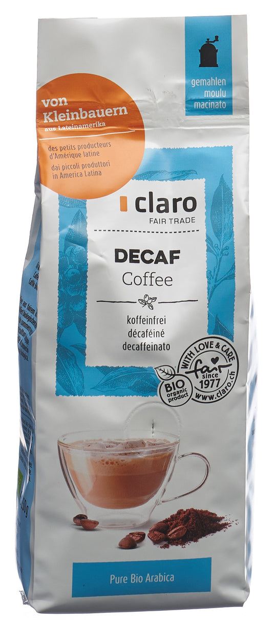 CLARO Décaffeinato Kaffee gemahlen Bio