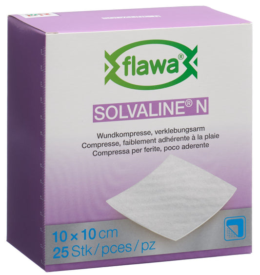 FLAWA Solvaline N Kompressen 10x10cm steril