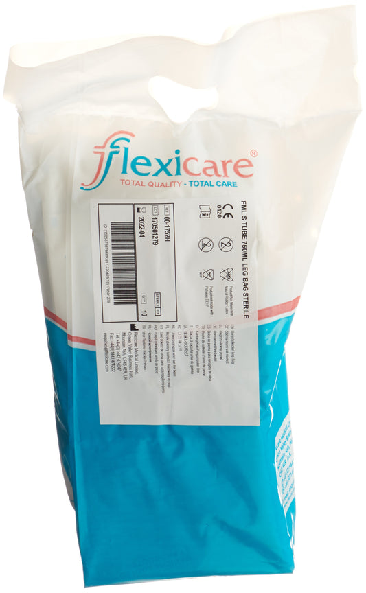 FLEXICARE Urinbeutel 750ml 7cm Ablauf RV